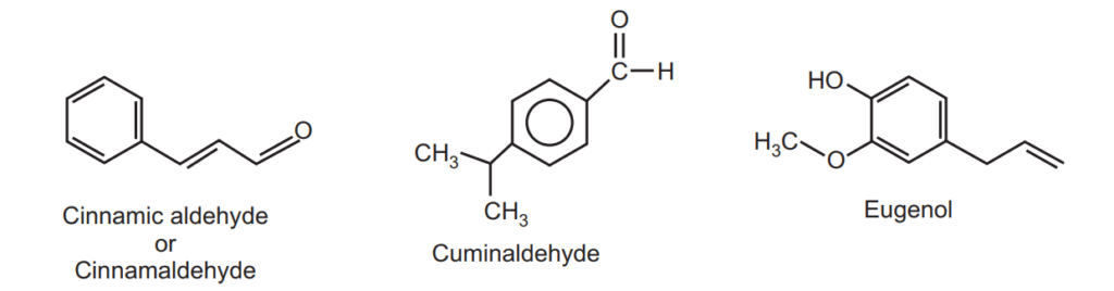 Chemical structure of Cinnamon constituents.