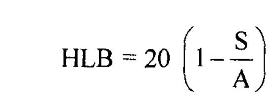 Hydrophilic-Lipophilic Balance formula